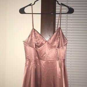 Pink shiny dress